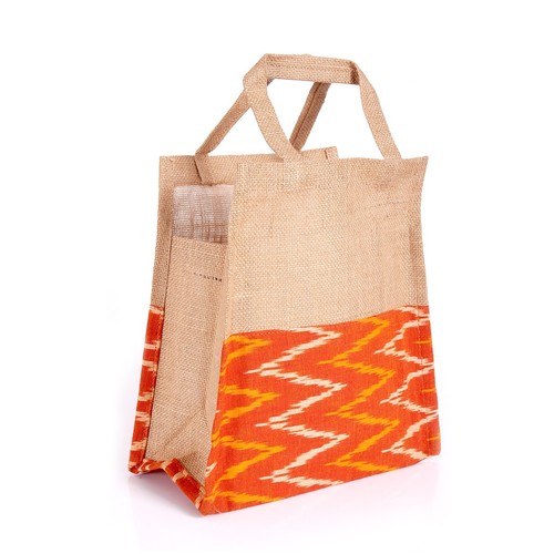 Jute and Ikkat Bag 
