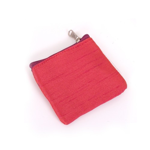Raw Silk Coin Purse