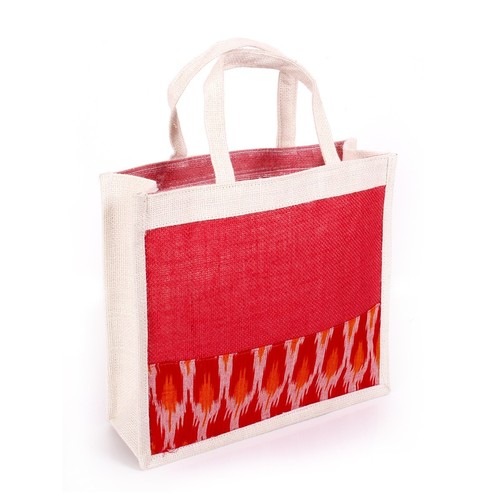 Jute And Ikat Favour Bag