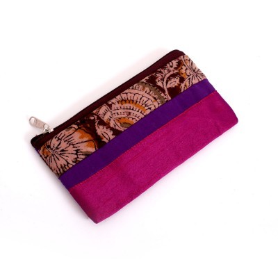Raw Silk And Kalamkari Purse