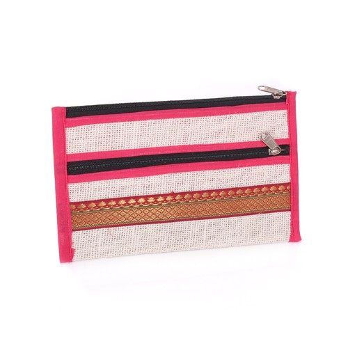 Jute Purse With Zari