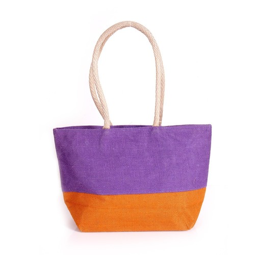 Jute Hand Bag With Zipper