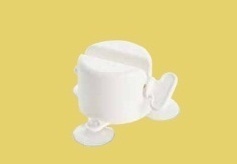 Tube Squeezer - Plastic, 55mm x 50mm x 40mm, White | Thumb Screw, 3 Strong Suction Cups, One-Handed Use