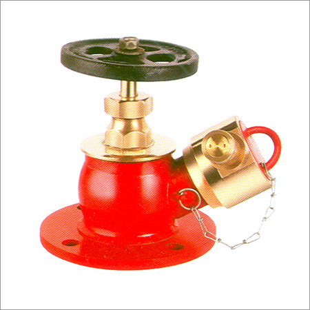 Fire Hydrant Valve - Brass 65mm Red Flanged, Durable Corrosion Resistant Easy Mounting