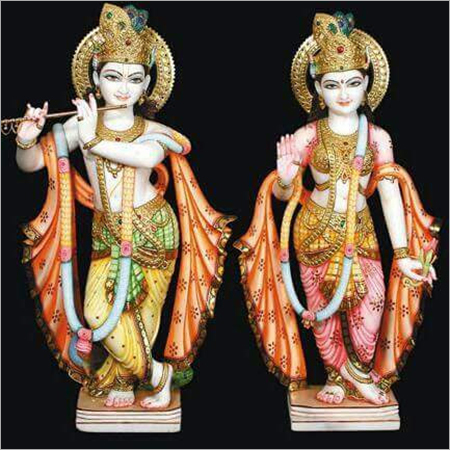 Marble Radha Krishna Statue