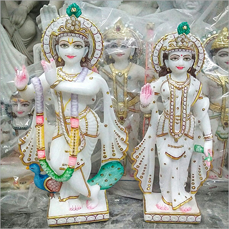 white marble Radha krishna statue