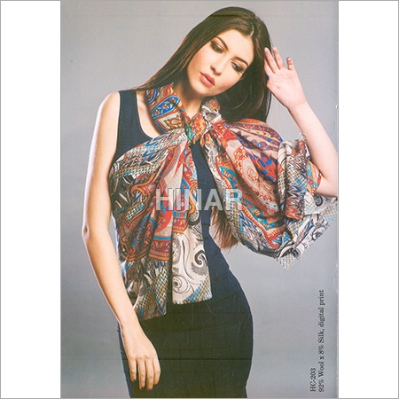 92% wOOL X 8% Silk Digital Print