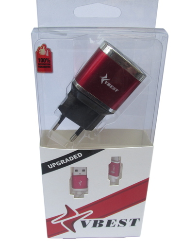 2.1 Amp Fast Metal All Android Supported Mobile Charger - Metal & Plastic 3 Inches 5V Output Voltage 5W Power 3 Months Warranty Compatible with Smartphones & Tablets
