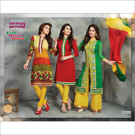 Designer Cotton Unstitched Suit