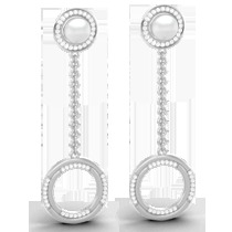 18K White Gold Earring with Pearl
