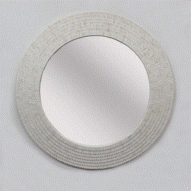 Round Scalloped Mirror