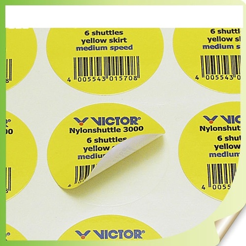 Yellow Pre Gummed Printed Sticker Label
