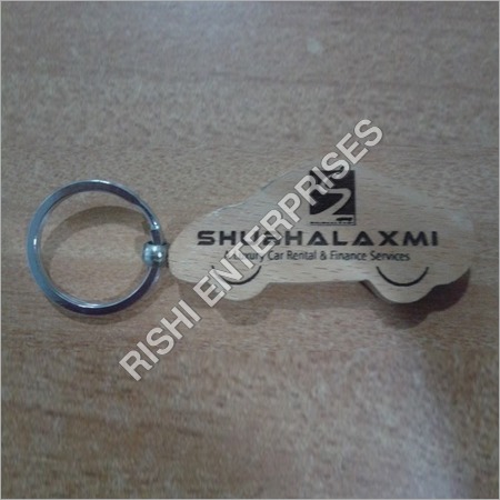 Car Design Wooden Keychain