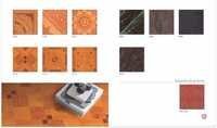 Orange Glossy Floor Tiles