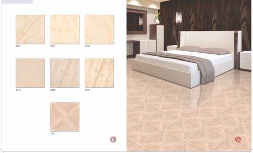 Ivory Floor Tiles - Ceramic & Porcelain, Cream Color, Polished Finish | Antibacterial, Non-Slip, Wear-Resistant Features