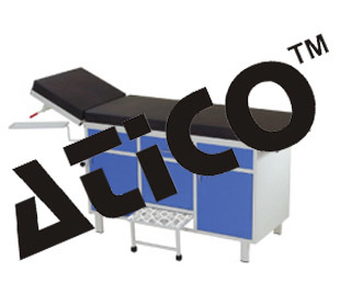 Examination Table - CRCA Steel, 1830x610x810 mm, Blue | Pneumatic Pump Adjustment, Sturdy Design, Seamless Finish, Mattress Included