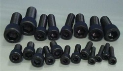 Socket Head Cap Screws - Mild Steel, BSW/MM Thread, Round Flat Head Shape, Black Electropolated Finish | High-Quality Polished Surface Treatment
