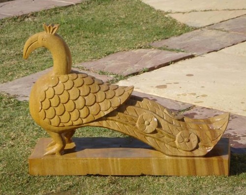 Sandstone Peacock Statue