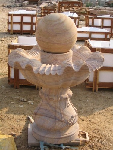 Fountain - Sandstone, 48x36x24 Inches, 100W Pump | Elegant Design, Water Feature, Ambient Lighting, Easy Installation