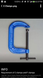 C Clamp - Stainless Steel, Blue, Rectangle Shape | Saddle Clamp Standard with Durable Metal Construction