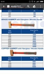 Brass Sledge Hammer - Brass Material, Round Head, Lightweight Design, Brown Finish | Corrosion Resistant, Impact Resistant, High Durability