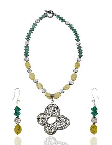 German Silver Ethnic Jewellery Drop Earrings