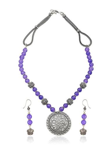 German Silver Ethnic Jewellery Drop Earrings