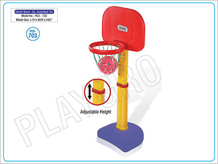 Red Adjustable Basketball Set