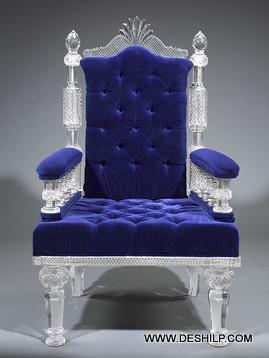 Beautiful Chair - Color: Blue And Silver