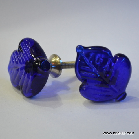 Blue Pottery Door Knob
