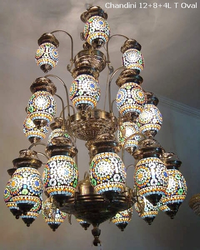 Glass Chandelier Pendant Light Hanging Crystal - Color: Multicolor