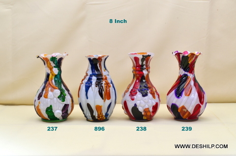 PAINTED GLASS VASE