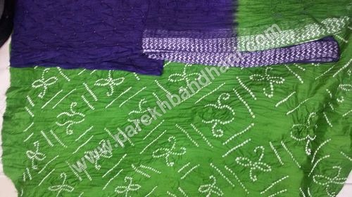 Unstitched Bandhani Dress Material