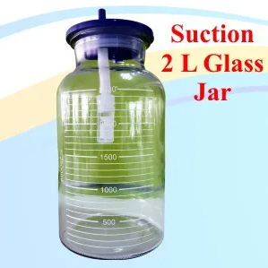 Suction 2L Glass jar with cap