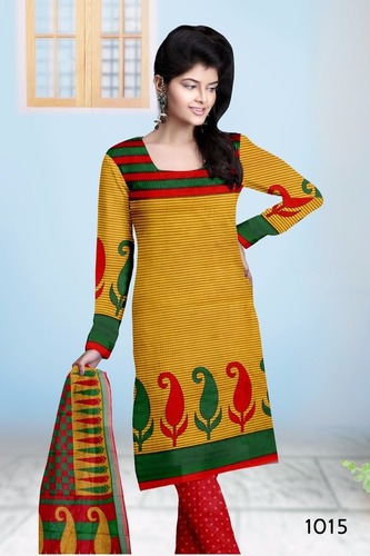 Colored Cotton Salwar Suit