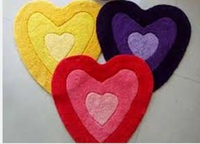 Heart Design Bath Mat