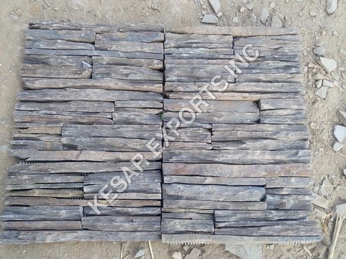 Stone Ledger Tiles / Panels - Natural Stone, 10-20mm Thickness, Dark Gray | Durable, Weatherproof, Easy Install, Unique Rough Texture