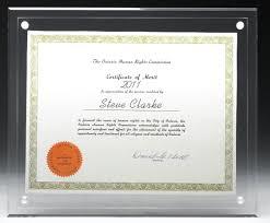 Acrylic Certificate Display frame