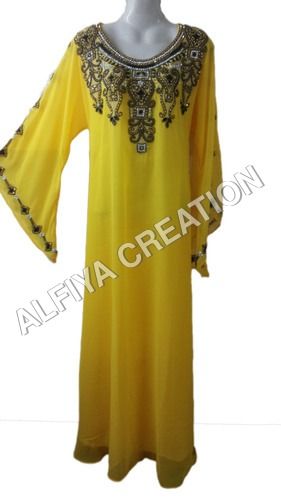 Dubai latest fancy sleeves embroidered farasha kaftan