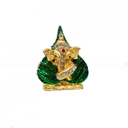 Designer Green Leaf Ganesha Small