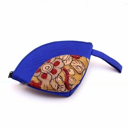 Silk And Kalamkari V Pouch