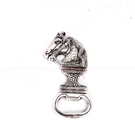 White Metal Horse Bottle Opener
