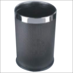 Round Leather Dustbin