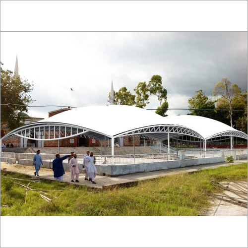 White Tensile Canopy Sheds