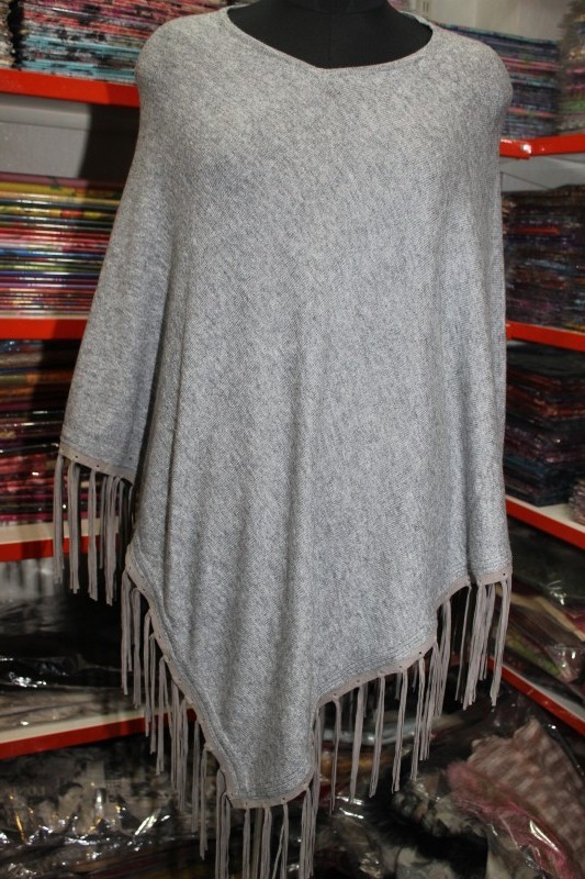 Leather Tussle Poncho