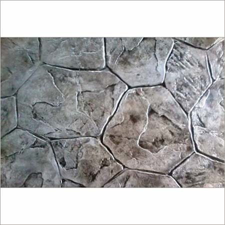 Random Stone Stamped Concrete Flooring