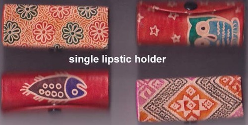Embossed Leather Lipstick Holder
