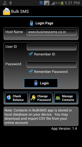 Bulk SMS Android App