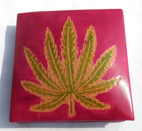 Embossed Leather Coin Box