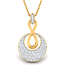 18K Yellow Gold Pendant with Diamonds